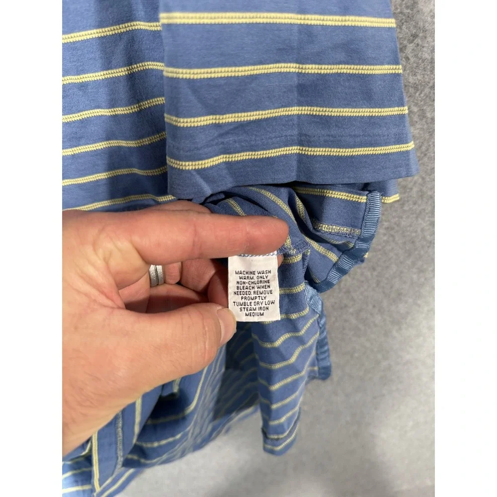 Polo Golf Ralph Lauren Polo Shirt‎ Mens Large Blue Yellow Stripe Classic Casual